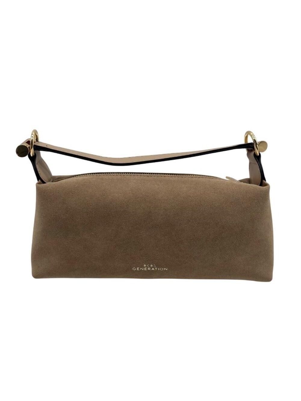 BCBG Light Taupe Suede Shoulder Bag